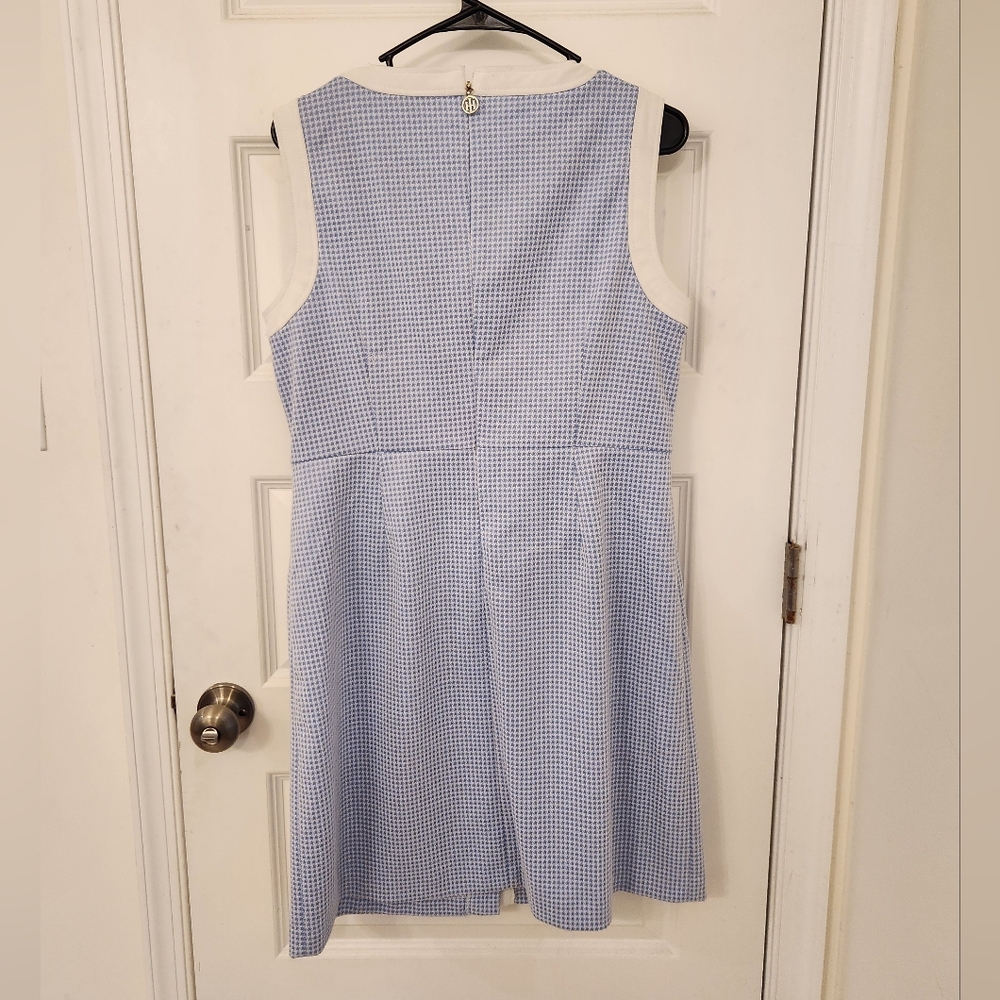 Tommy Hilfiger Sleeveless Sheath Dress Plaid Blue White Size 12 Womens #AA1073 - Picture 3 of 5
